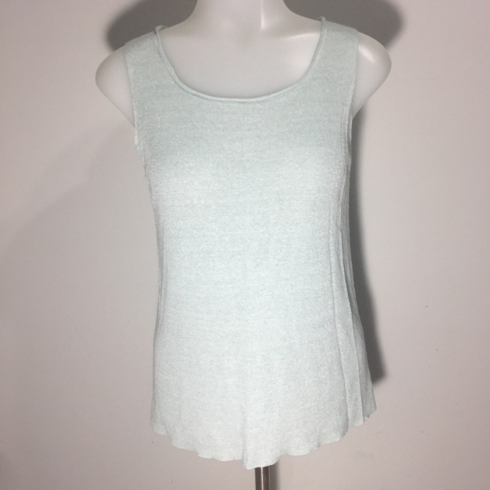 Eileen Fisher Tank Top Soft Aqua Petite Small